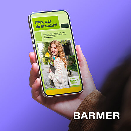 Mobile optimierte Website des Campus Coach
