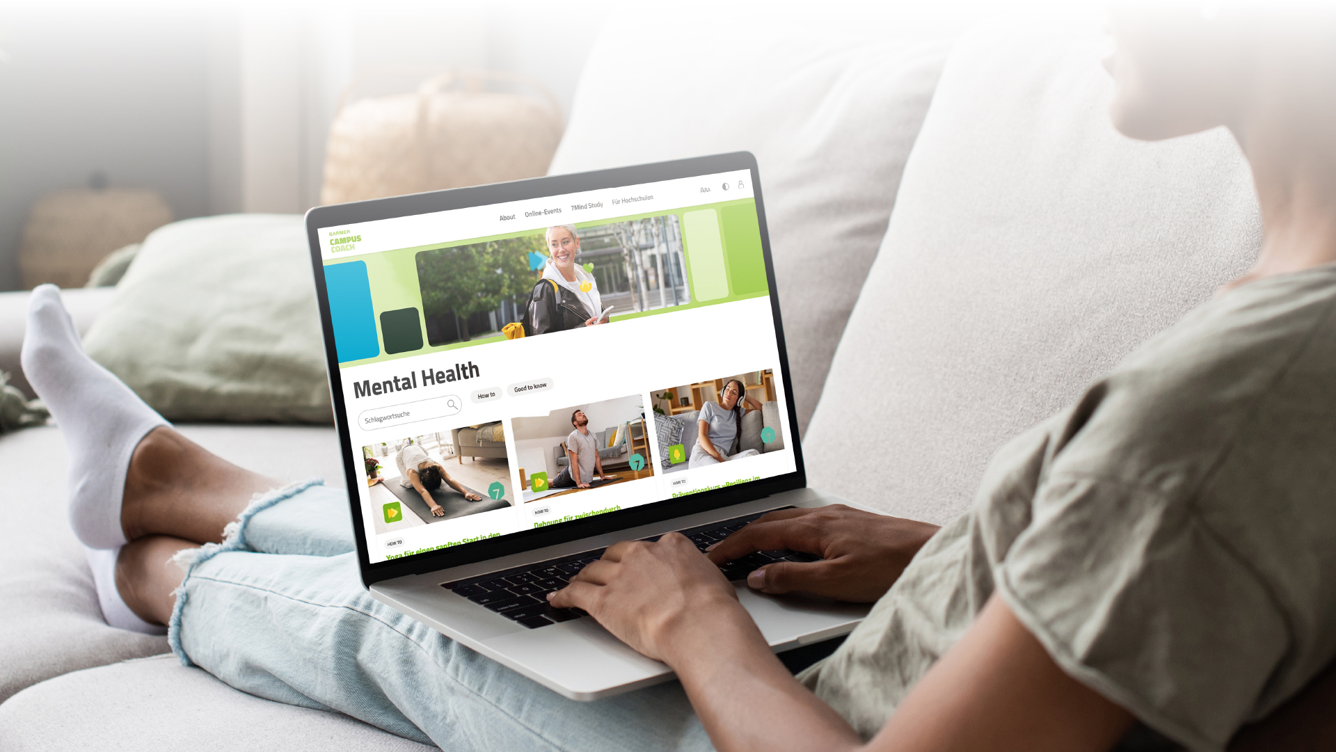 Webplattform des BARMER Campus Coach