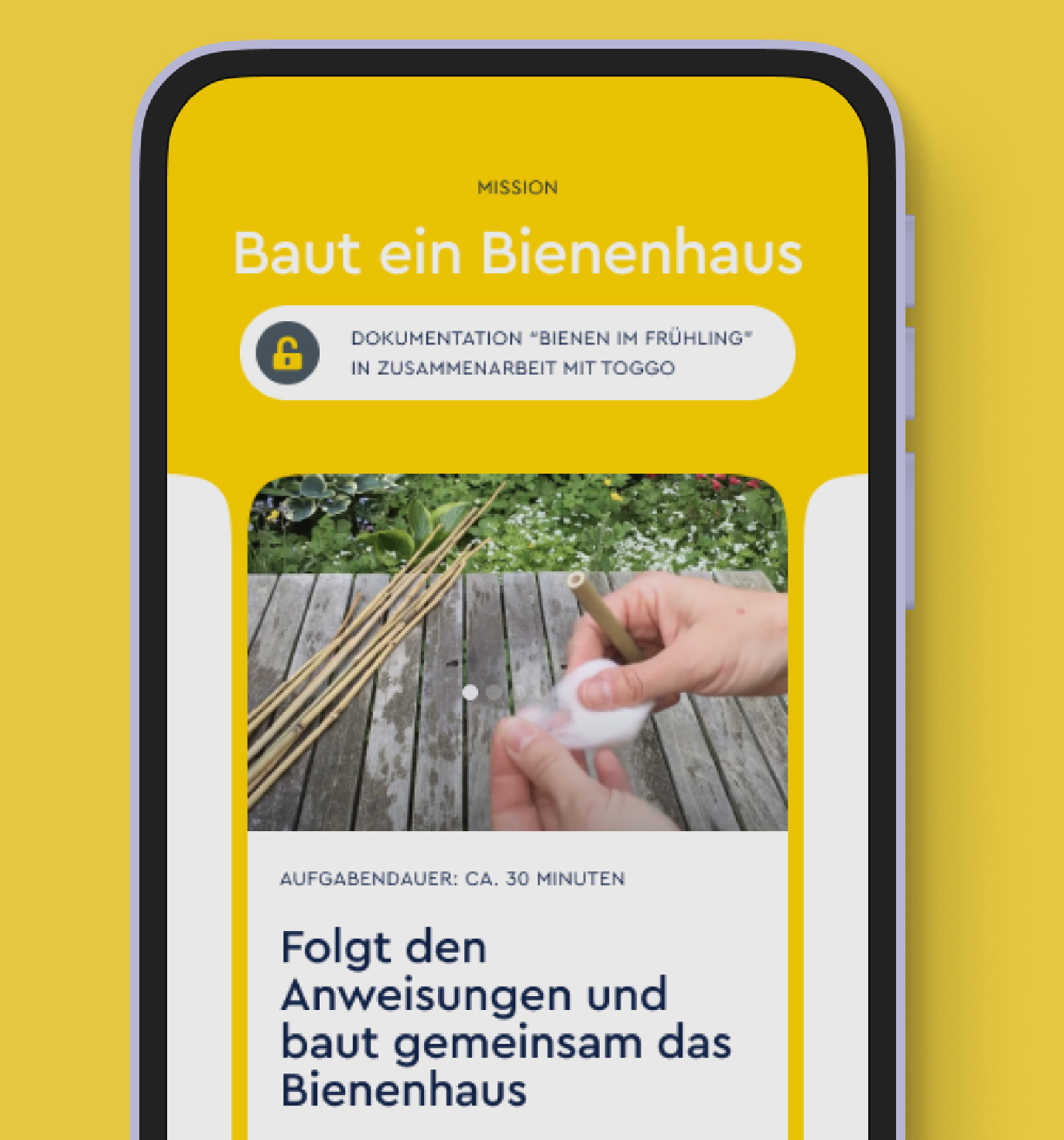 Smartphone mit Family-Missions-App