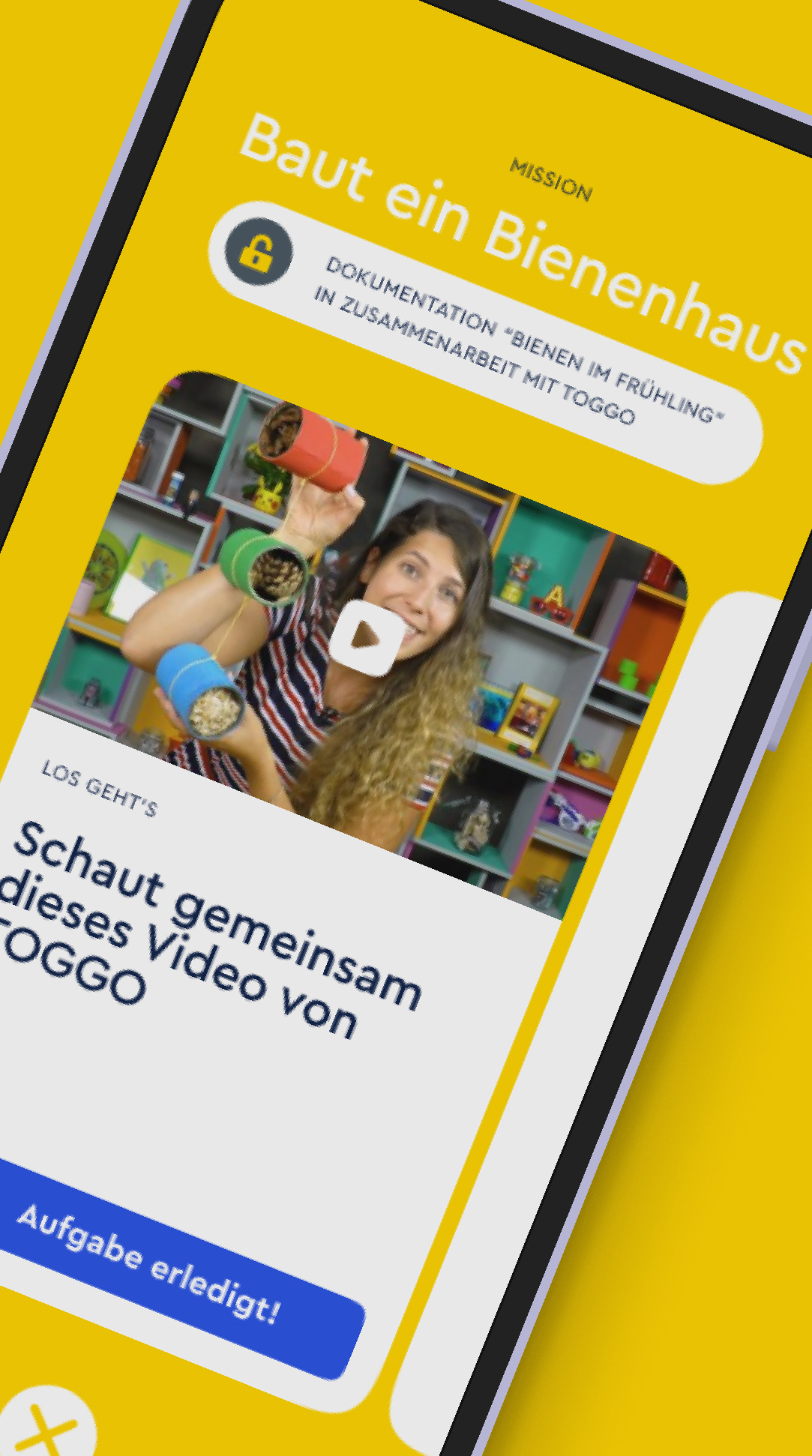 Smartphone mit Family-Missions-App