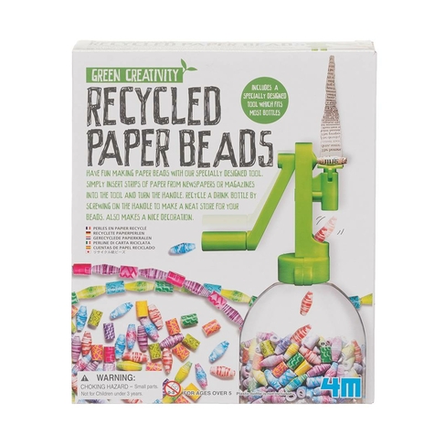 Craft kit "Recycled Paper Beads" for making beads from recycled paper, including tools.