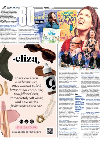 Magazine page with a mixture of text, images and advertising. At the top left is "60 Seconds with Rosie Jones", and an article about the Summer Reading Challenge.