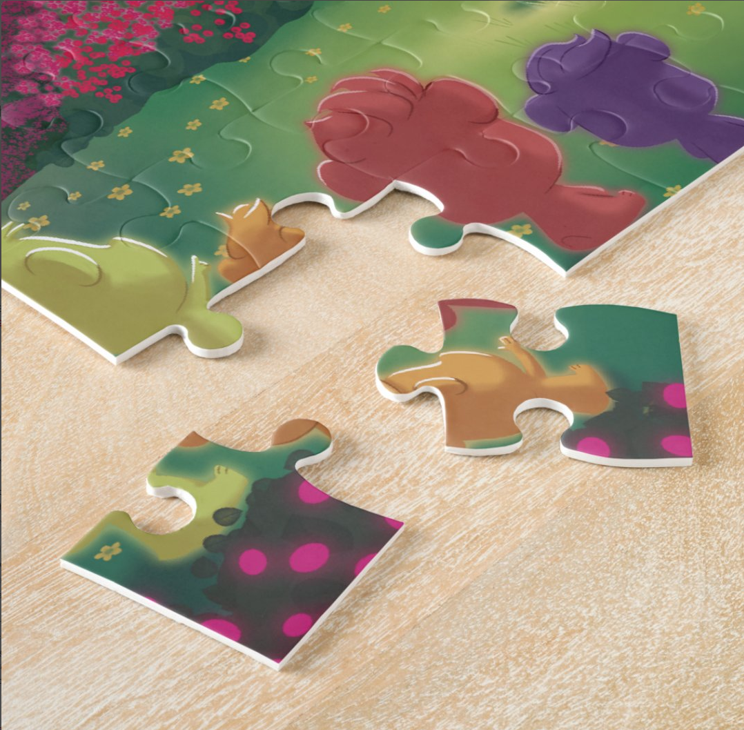Close-up of the puzzle from "the Glowberry Bears".
